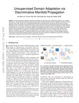 Unsupervised Domain Adaptation via Discriminative Manifold Propagation