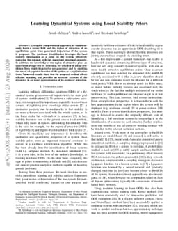 Learning Dynamical Systems using Local Stability Priors