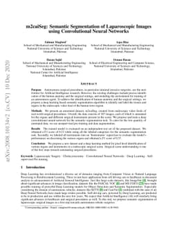 m2caiSeg: Semantic Segmentation of Laparoscopic Images using
  Convolutional Neural Networks