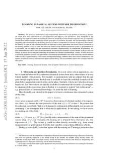 Learning Dynamical Systems with Side Information