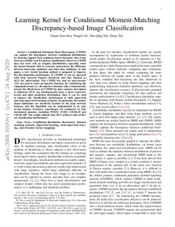 Learning Kernel for Conditional Moment-Matching Discrepancy-based Image
  Classification