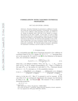 Correlations with tailored extremal properties