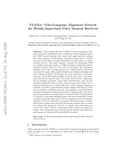 VLANet: Video-Language Alignment Network for Weakly-Supervised Video
  Moment Retrieval