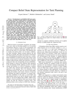 Compact Belief State Representation for Task Planning