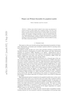 Wigner and Wishart Ensembles for graphical models