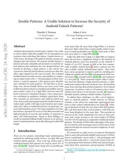 Double Patterns: A Usable Solution to Increase the Security of Android
  Unlock Patterns