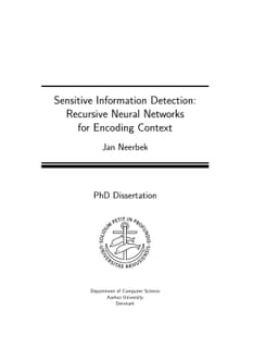 Sensitive Information Detection: Recursive Neural Networks for Encoding
  Context