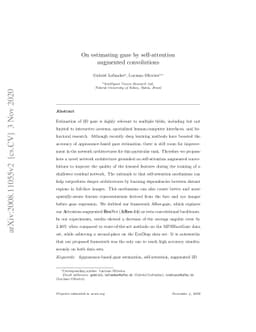 On estimating gaze by self-attention augmented convolutions