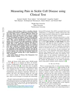 Measuring Pain in Sickle Cell Disease using Clinical Text