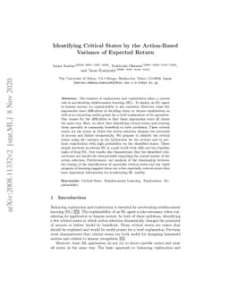 Identifying Critical States by the Action-Based Variance of Expected
  Return