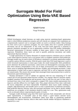 Surrogate Model For Field Optimization Using Beta-VAE Based Regression