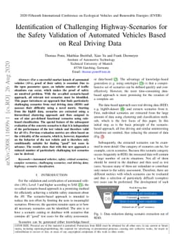 Identification of Challenging Highway-Scenarios for the Safety
  Validation of Automated Vehicles Based on Real Driving Data