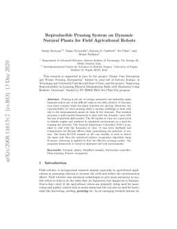 Reproducible Pruning System on Dynamic Natural Plants for Field
  Agricultural Robots