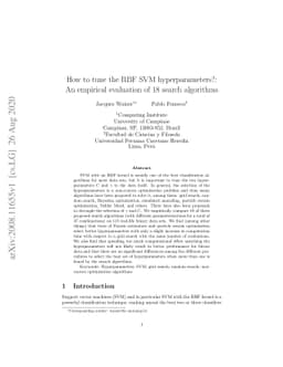 How to tune the RBF SVM hyperparameters?: An empirical evaluation of 18
  search algorithms
