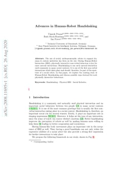 Advances in Human-Robot Handshaking