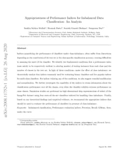 Appropriateness of Performance Indices for Imbalanced Data
  Classification: An Analysis