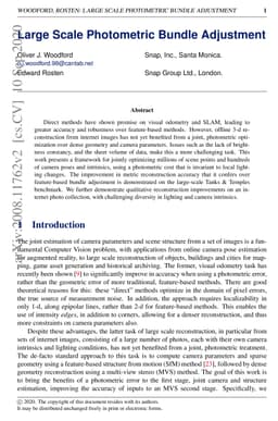 Large Scale Photometric Bundle Adjustment