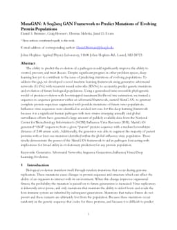 MutaGAN: A Seq2seq GAN Framework to Predict Mutations of Evolving
  Protein Populations