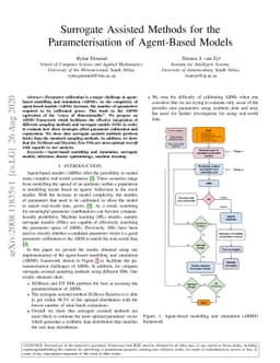 Surrogate Assisted Methods for the Parameterisation of Agent-Based
  Models