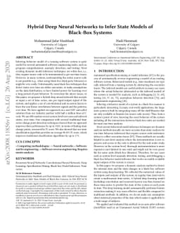 Hybrid Deep Neural Networks to Infer State Models of Black-Box Systems