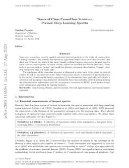 Traces of Class/Cross-Class Structure Pervade Deep Learning Spectra