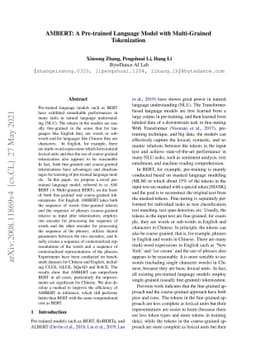 AMBERT: A Pre-trained Language Model with Multi-Grained Tokenization