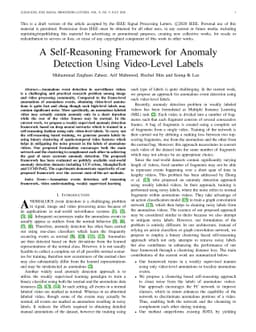 A Self-Reasoning Framework for Anomaly Detection Using Video-Level
  Labels