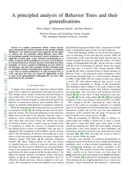 A principled analysis of Behavior Trees and their generalisations