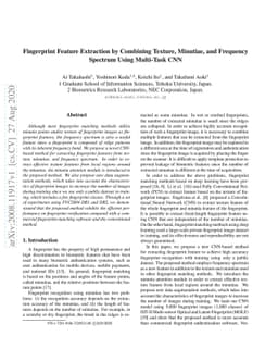 Fingerprint Feature Extraction by Combining Texture, Minutiae, and
  Frequency Spectrum Using Multi-Task CNN