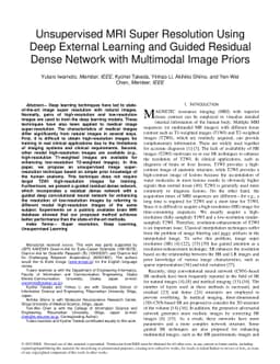 Unsupervised MRI Super-Resolution Using Deep External Learning and
  Guided Residual Dense Network with Multimodal Image Priors