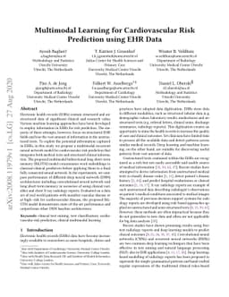 Multimodal Learning for Cardiovascular Risk Prediction using EHR Data