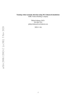 Training robust anomaly detection using ML-Enhanced simulations