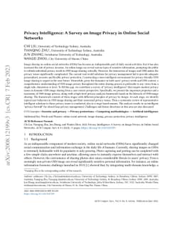 Privacy Intelligence: A Survey on Image Privacy in Online Social
  Networks