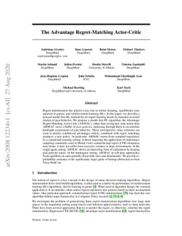 The Advantage Regret-Matching Actor-Critic