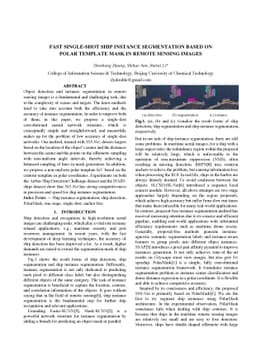 Fast Single-shot Ship Instance Segmentation Based on Polar Template Mask
  in Remote Sensing Images