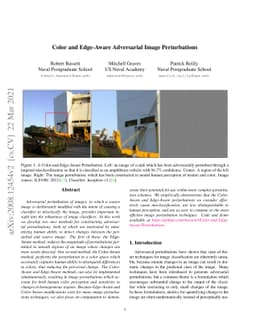 Color and Edge-Aware Adversarial Image Perturbations