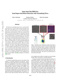 Same Same But DifferNet: Semi-Supervised Defect Detection with
  Normalizing Flows