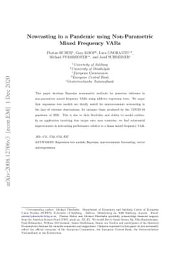 Nowcasting in a Pandemic using Non-Parametric Mixed Frequency VARs