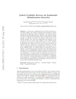 Linked Credibility Reviews for Explainable Misinformation Detection