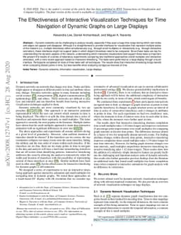 The Effectiveness of Interactive Visualization Techniques for Time
  Navigation of Dynamic Graphs on Large Displays
