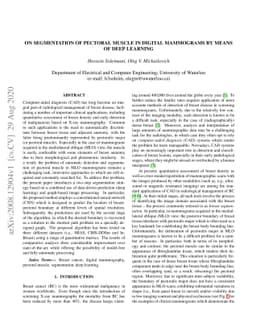 On segmentation of pectoralis muscle in digital mammograms by means of
  deep learning
