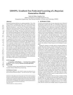 GRAFFL: Gradient-free Federated Learning of a Bayesian Generative Model