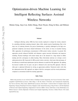 Optimization-driven Machine Learning for Intelligent Reflecting Surfaces
  Assisted Wireless Networks