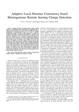 Adaptive Local Structure Consistency based Heterogeneous Remote Sensing
  Change Detection