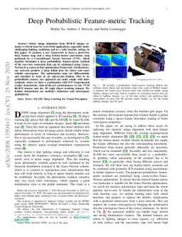 Deep Probabilistic Feature-metric Tracking