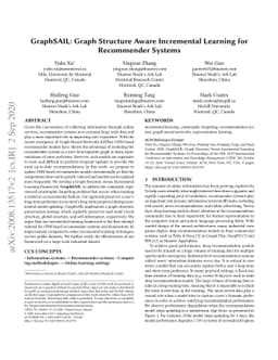 GraphSAIL: Graph Structure Aware Incremental Learning for Recommender
  Systems