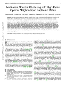 Multi-View Spectral Clustering with High-Order Optimal Neighborhood
  Laplacian Matrix