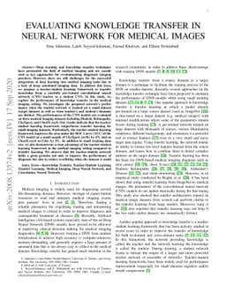 Evaluating Knowledge Transfer in Neural Network for Medical Images