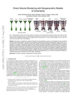 Direct Volume Rendering with Nonparametric Models of Uncertainty