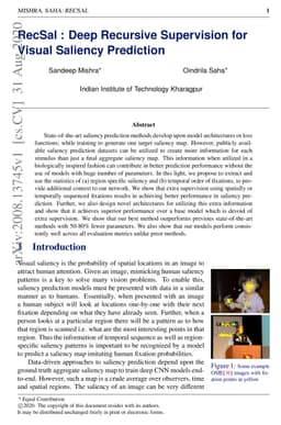 RecSal : Deep Recursive Supervision for Visual Saliency Prediction